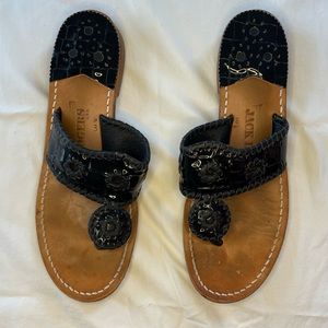 SOLD Jack Rogers black patent leather sandals